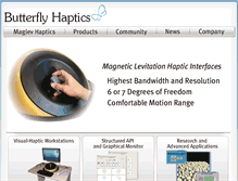 Tablet Screenshot of butterflyhaptics.com